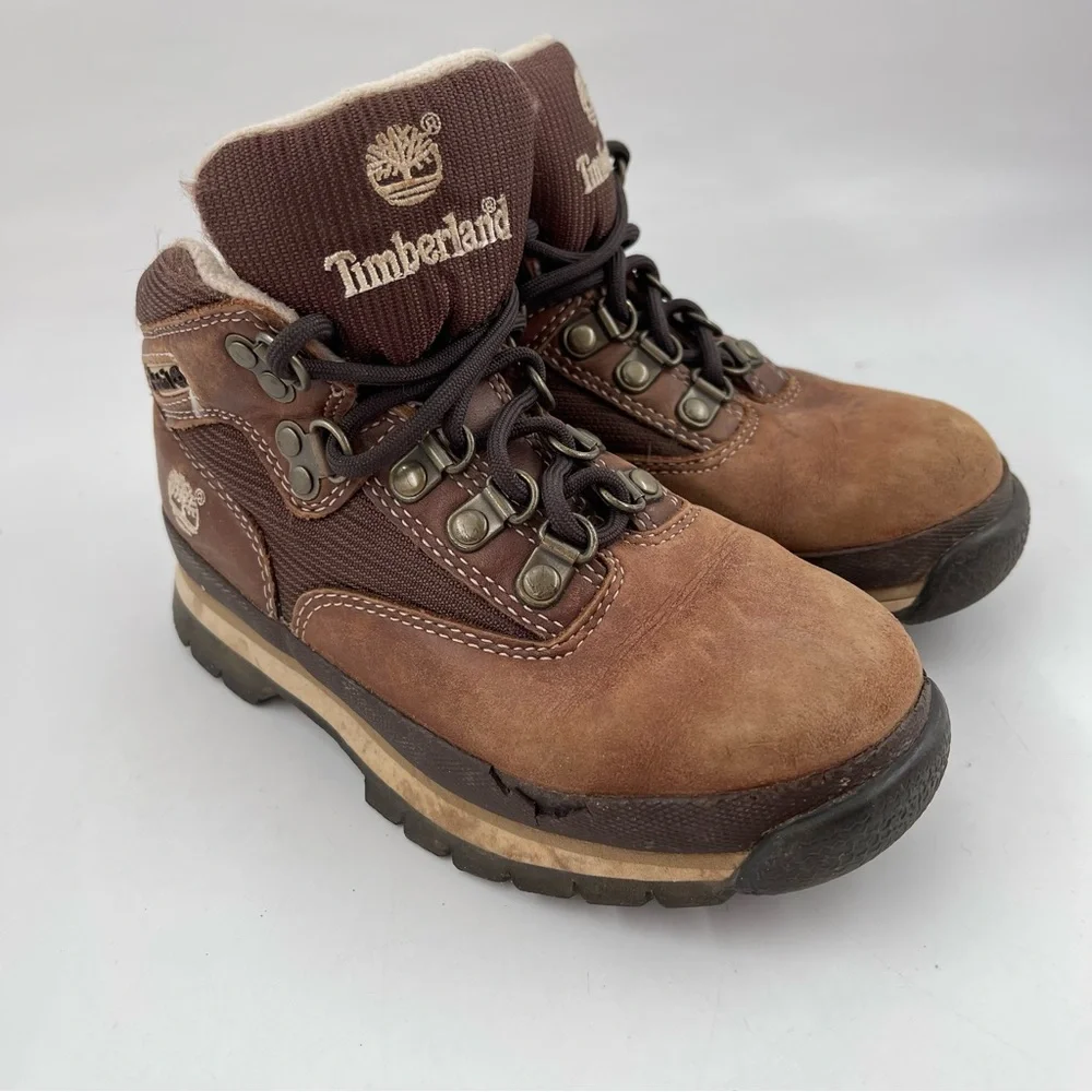 Timberland Boy’s Classic Brown Suede -SZ 12.5 C- Waterproof Hiking Boots